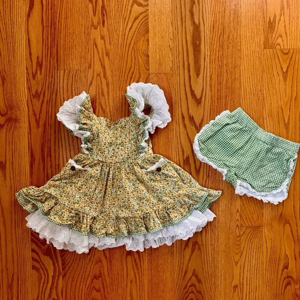 EUC sz 6 Love and Grow Sunflower Pinafore